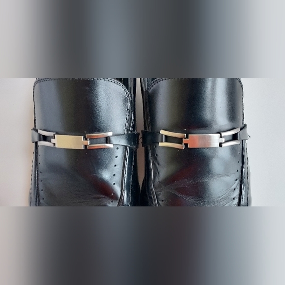 Stacy Adams Cade Bike Toe Black Slip-On Leather Dress Shoes 20126-001 11M - Picture 7 of 11